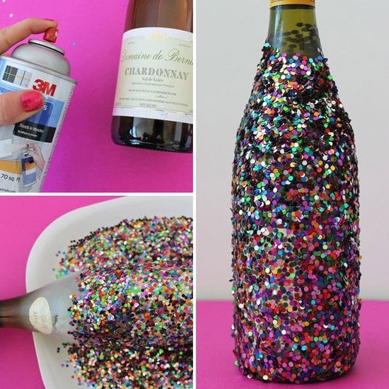 Как украсить бутылку шампанского на Новый год своими руками