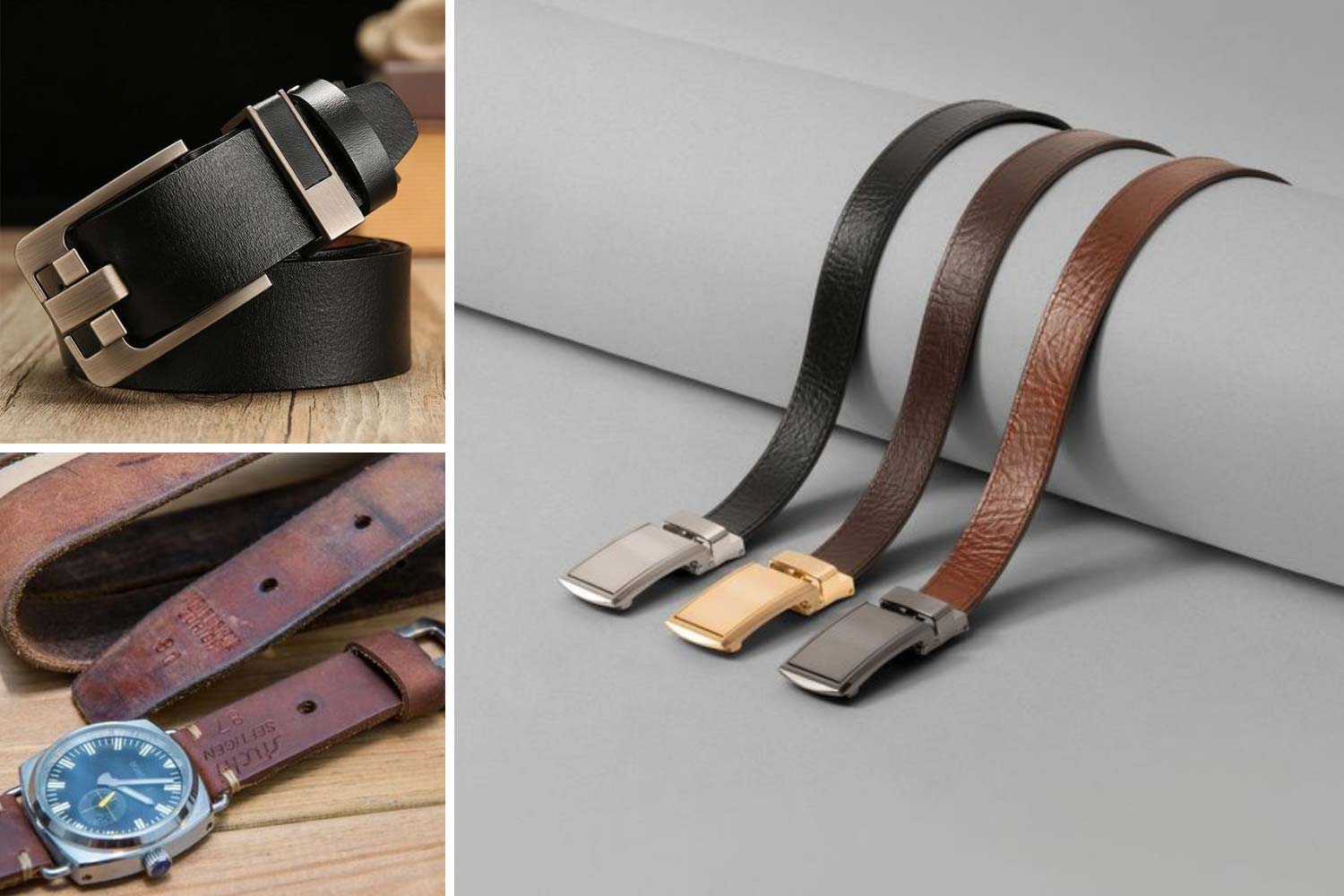 Шкіряні ремені, ремінці для годинника фото