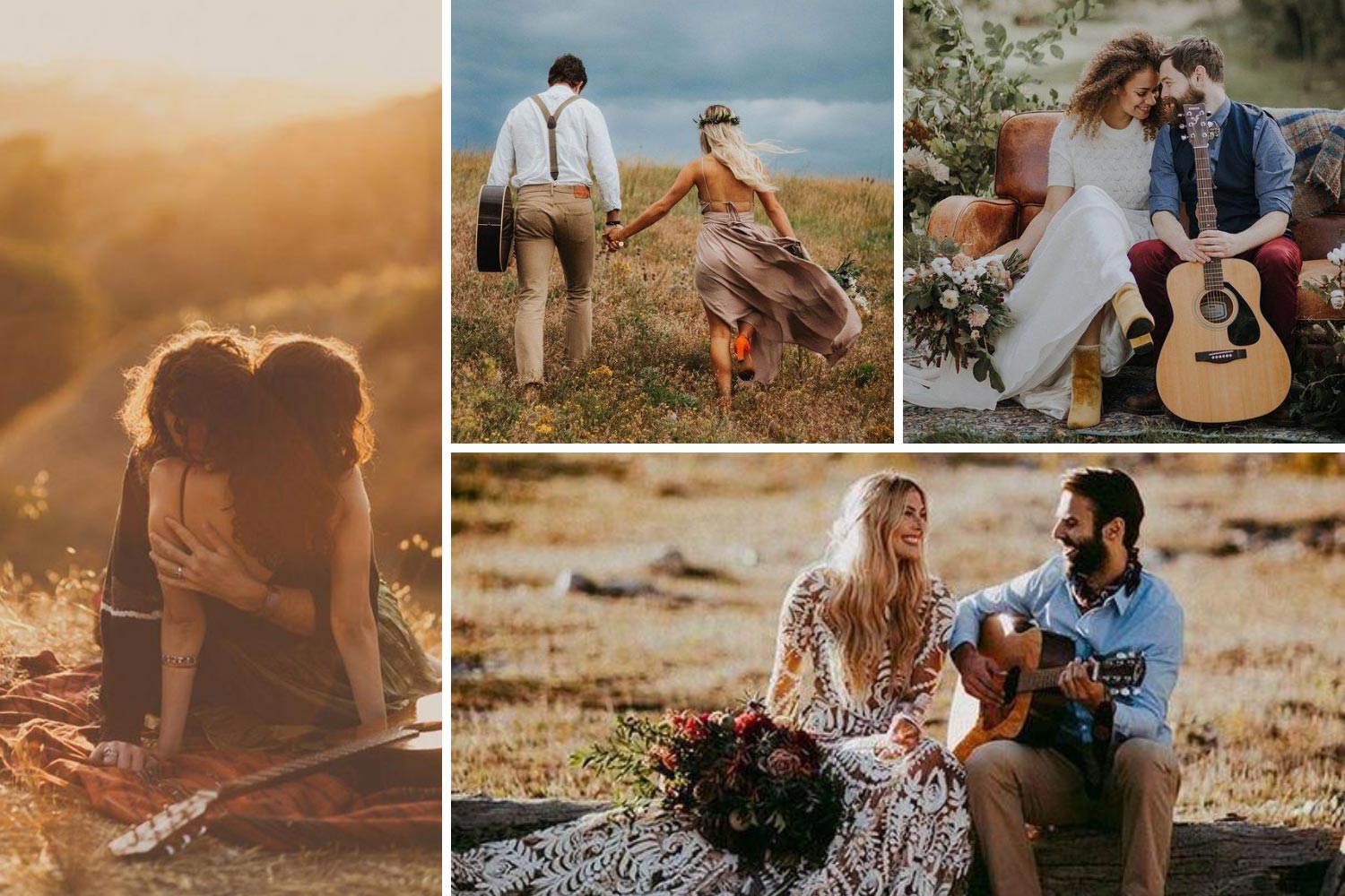 Love story фотосесія восени з гітарою фото