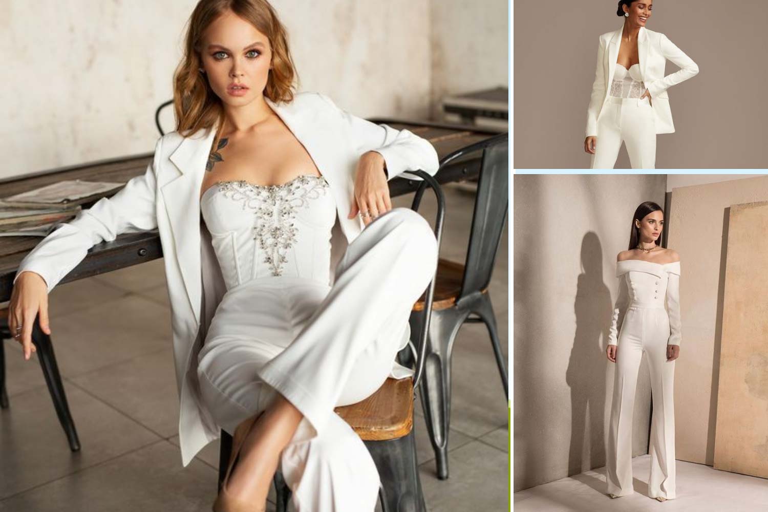 Наряд невесты на свадьбу с брюками фото