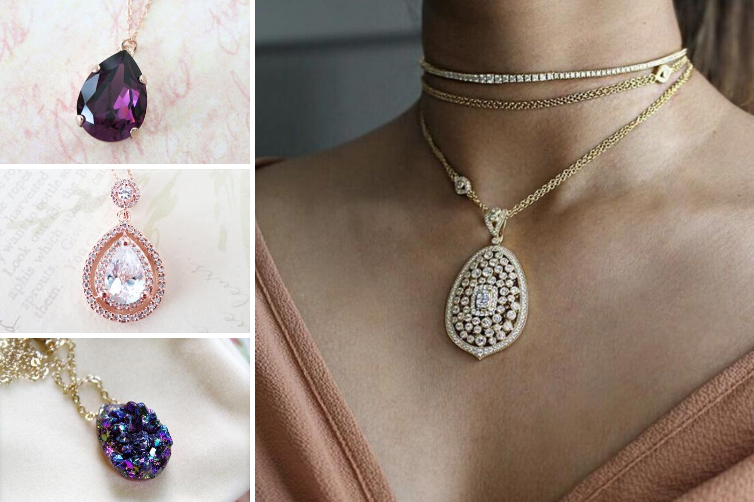 Кулон с драгоценным камнем фото