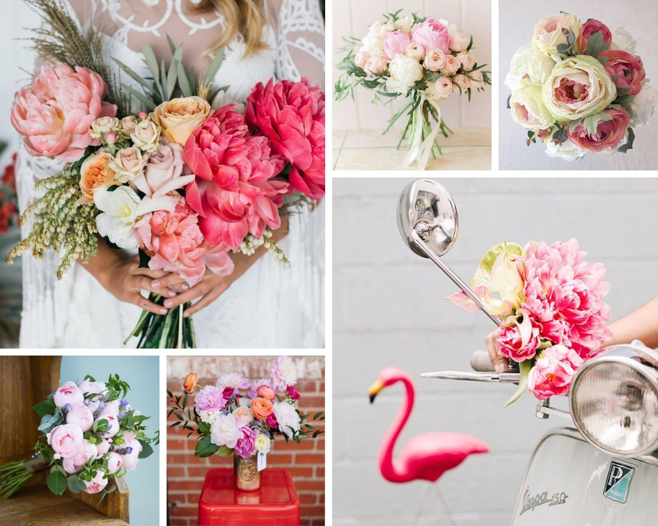 букет нареченої з півоній