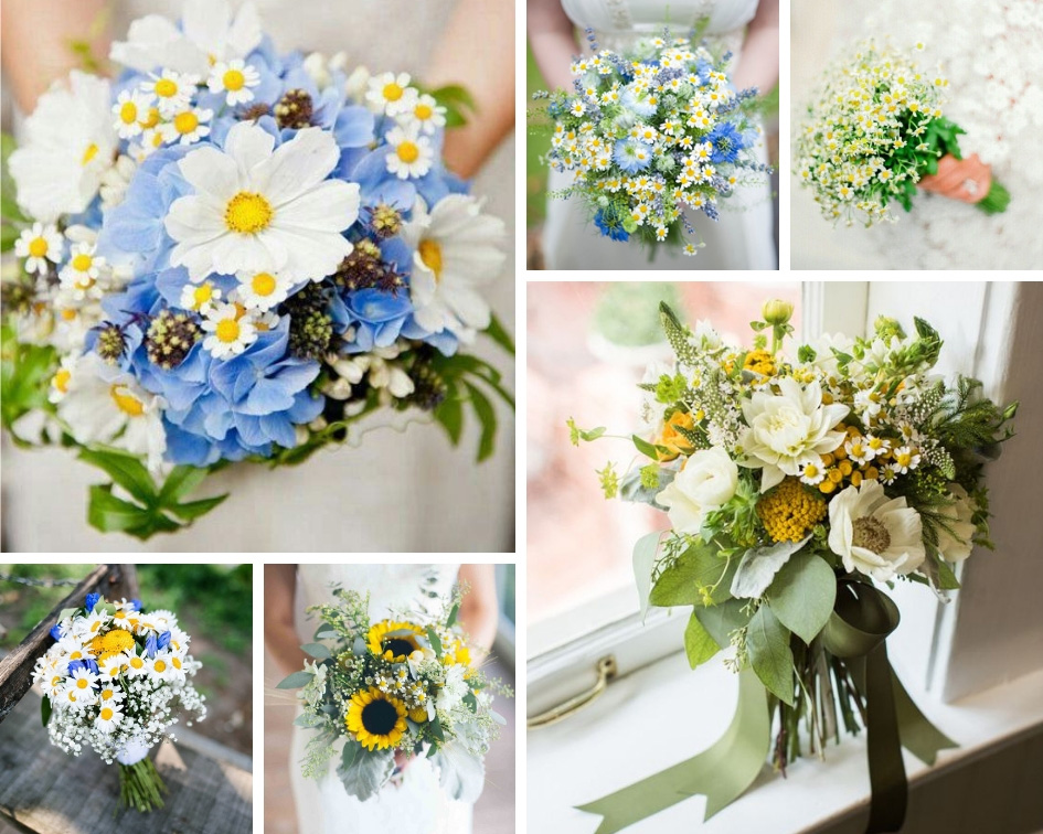 весільний букет ромашки