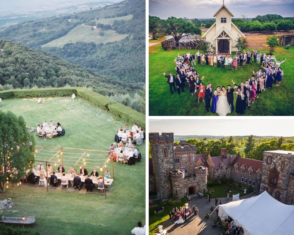 аерозйомка на весіллі