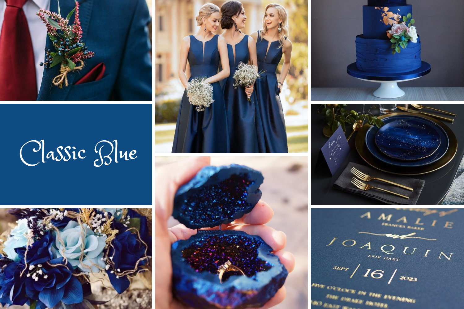 свадебный цвет года 2020 - Классический синий