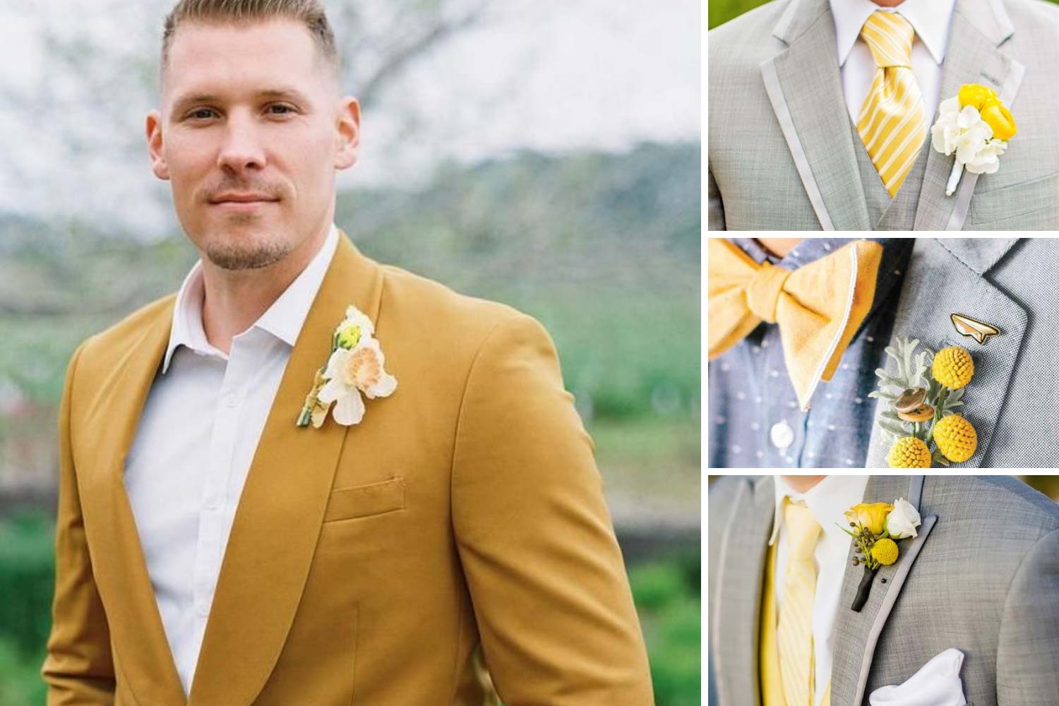 Образ нареченого з жовтими акцентами фото