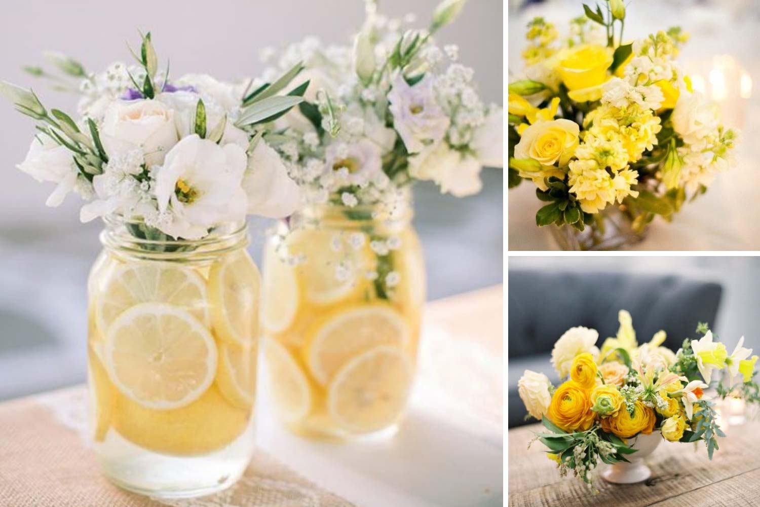 Низькі центральні композиції, декор на столи з фруктами ідеї