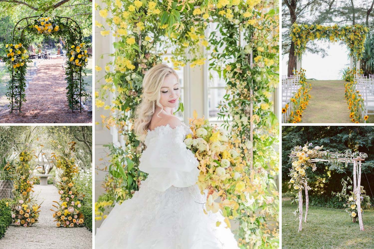 Арка для церемонії на весілля кольору Illuminating фото