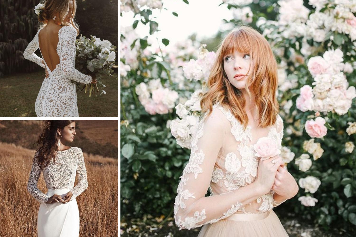 Кружевное платье невесты фото 