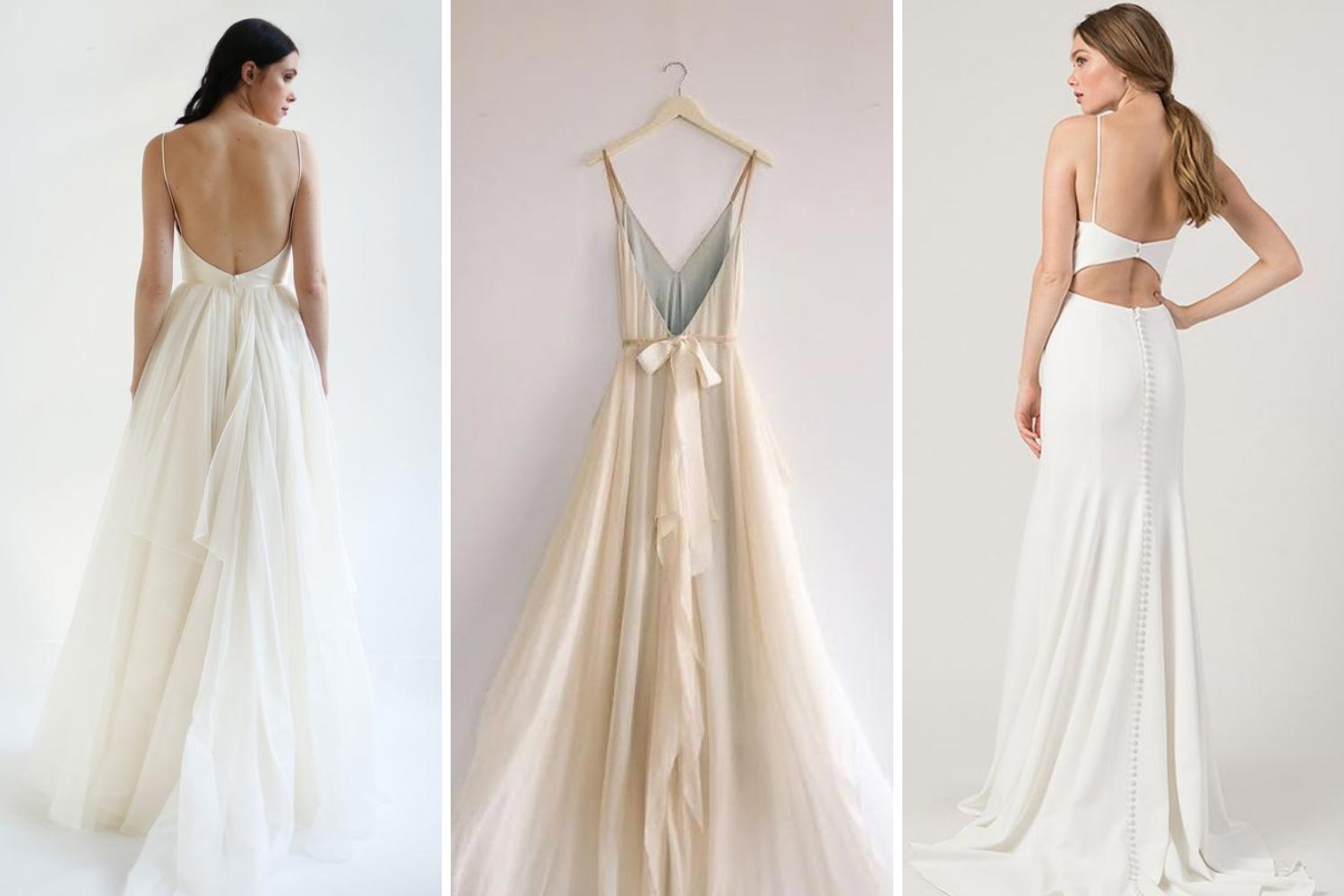 Платье на свадьбу с открытой спиной фото