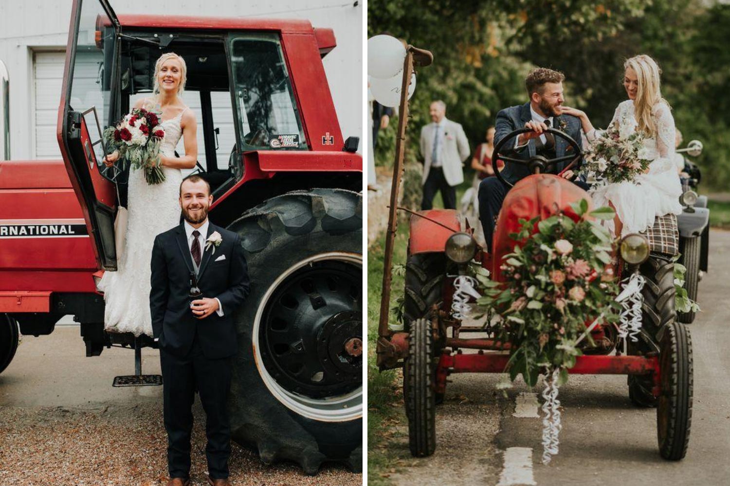 Свадебный кортеж: трактор фото
