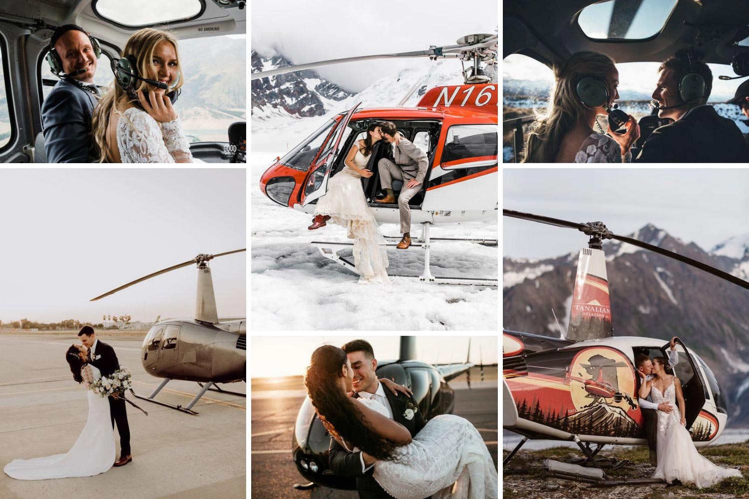 Жених и невеста с вертолетом фото