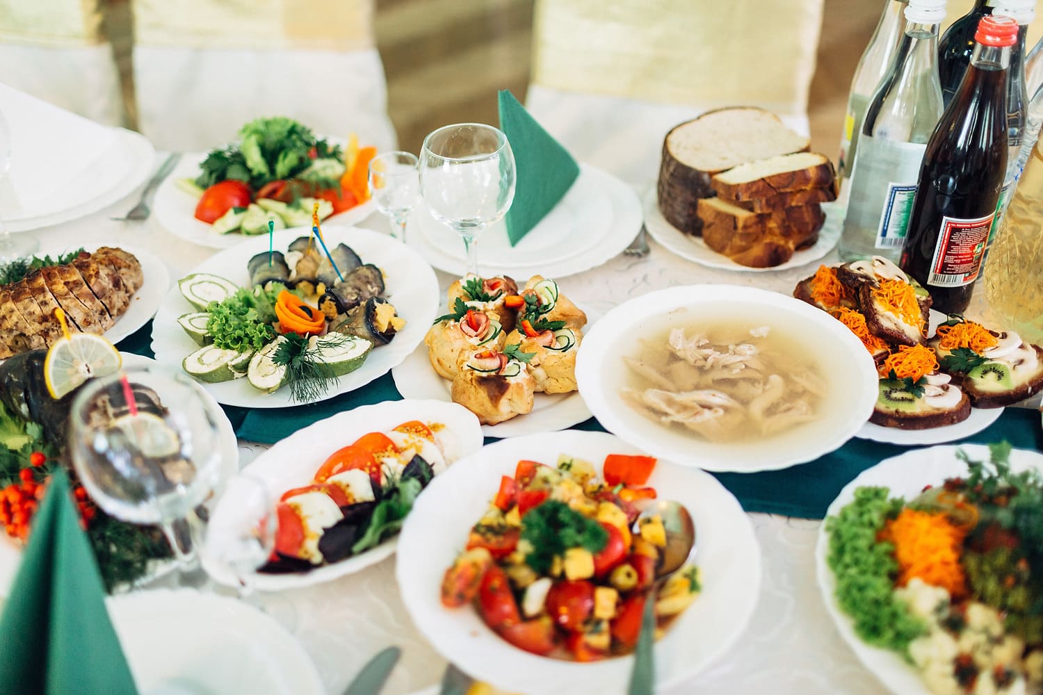 Свадебный стол фото 🥗 банкет из блюд и закусок в домашних условиях на 20, 30, 50 человек