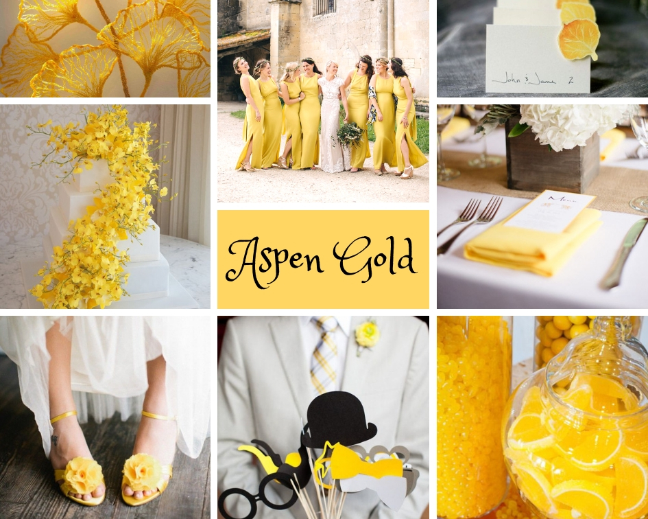 жовтий колір в деталях весілля 2019