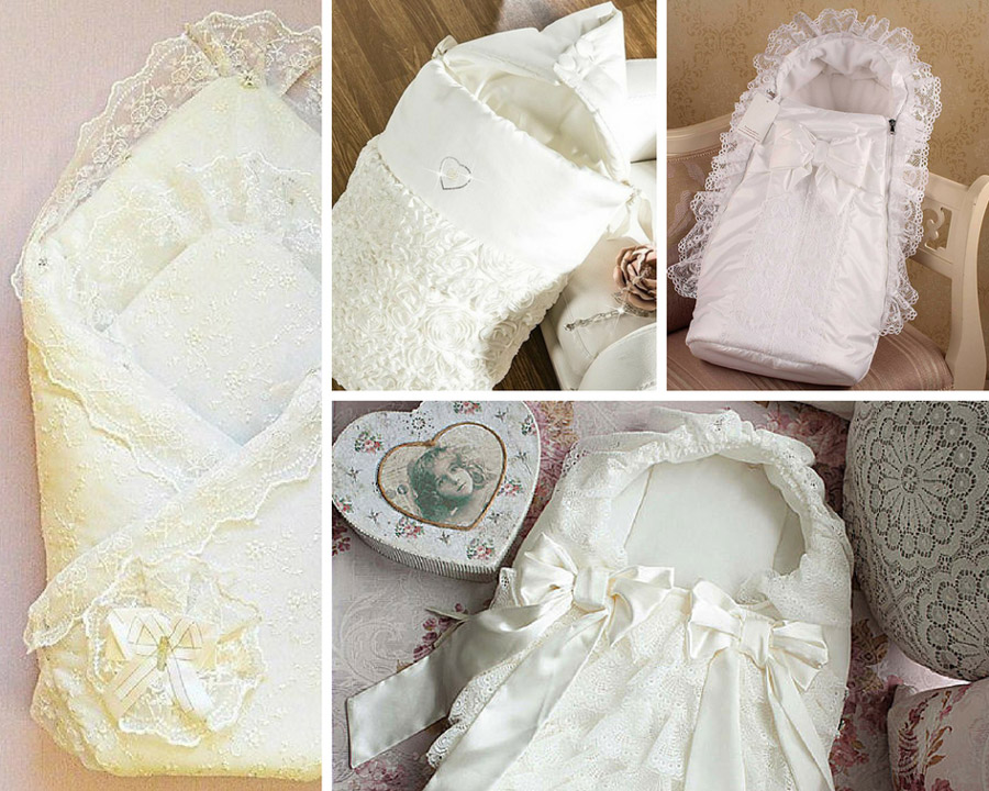 конверт для ребенка из свадебного платья