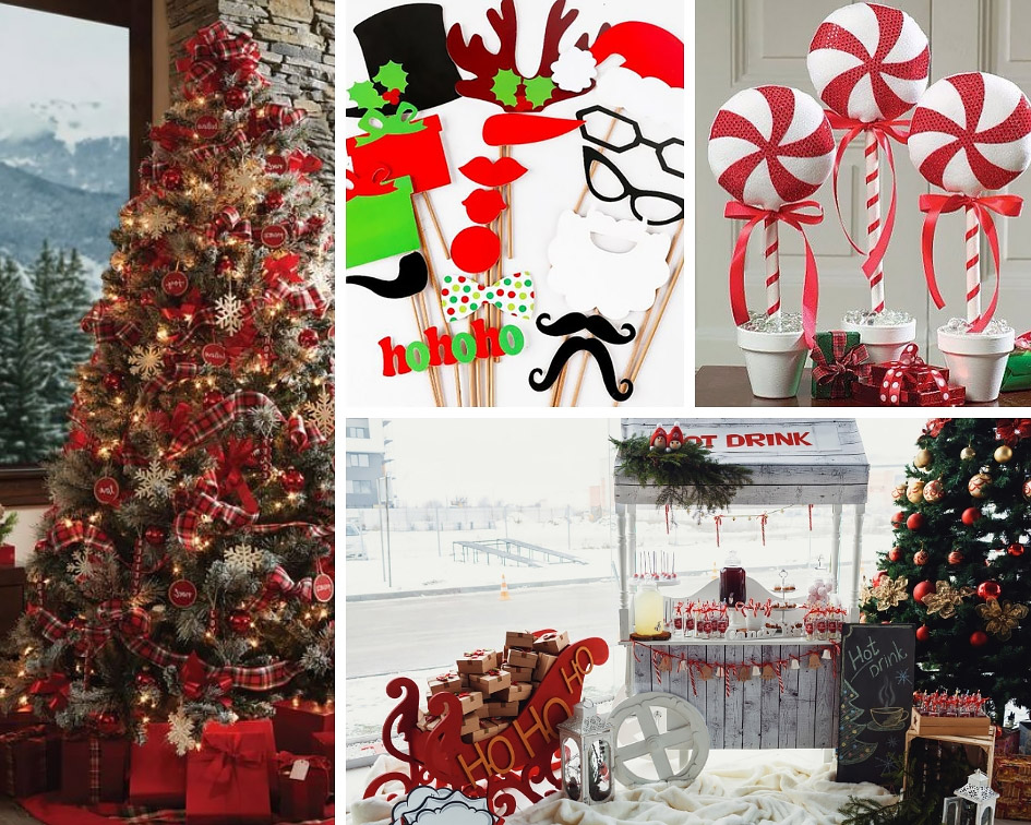 новогодняя фотозона на свадьбе