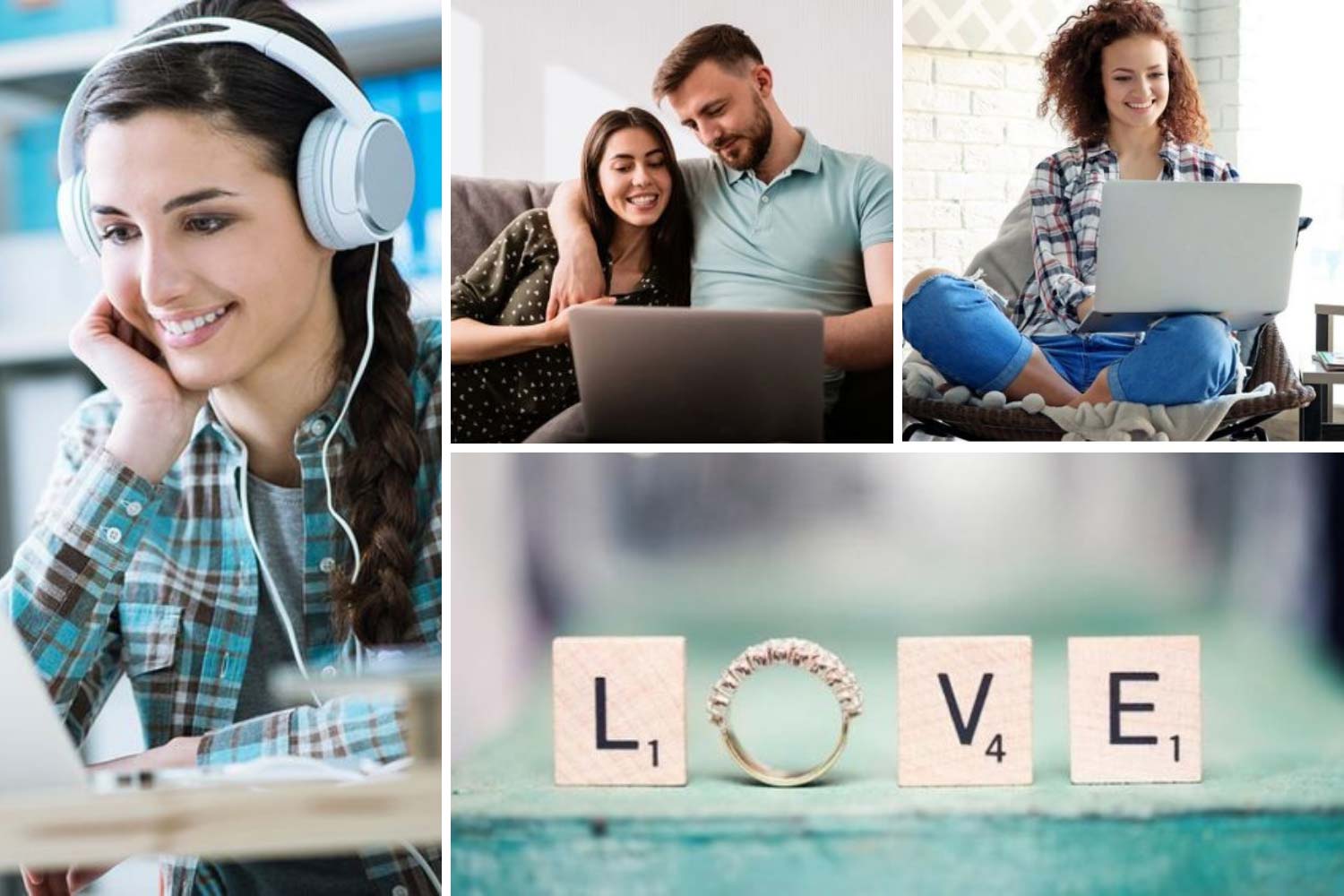 Онлайн курсы английского: девушка, пара изучают язык фото 