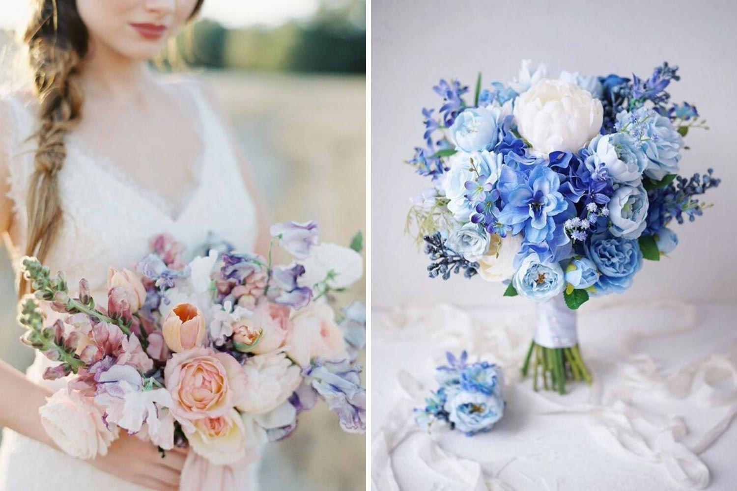 Невеста с букетом, букет и бутоньерка фото