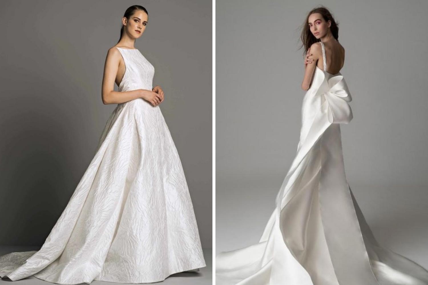 Платье невесты из жаккарда, тафты фото