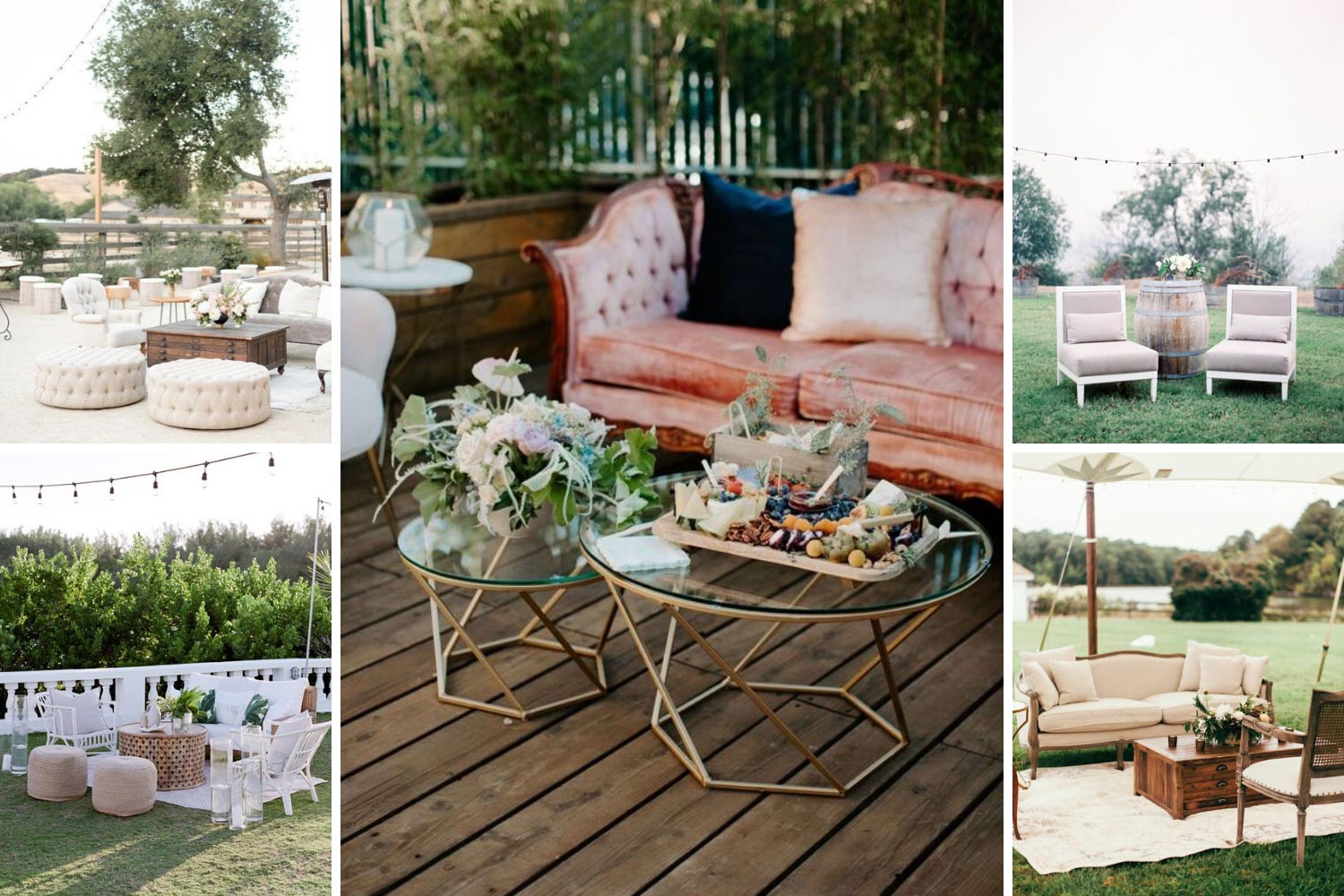 Стол для лаунж зоны, мебель: идеи для свадьбы