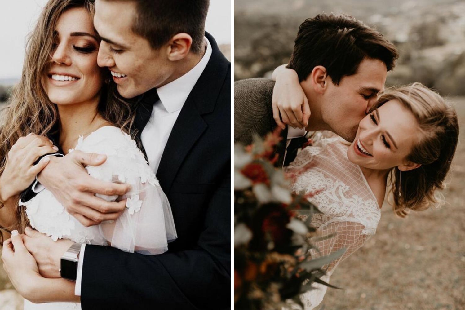 Здоровые улыбки жениха и невесты