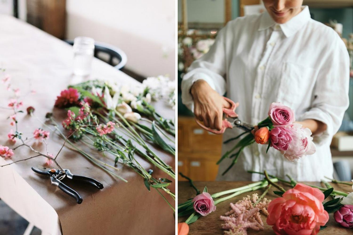 Работа флориста: составление букета фото