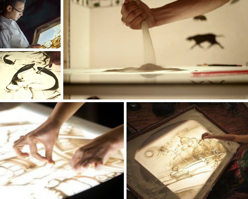 песочное шоу свадьба