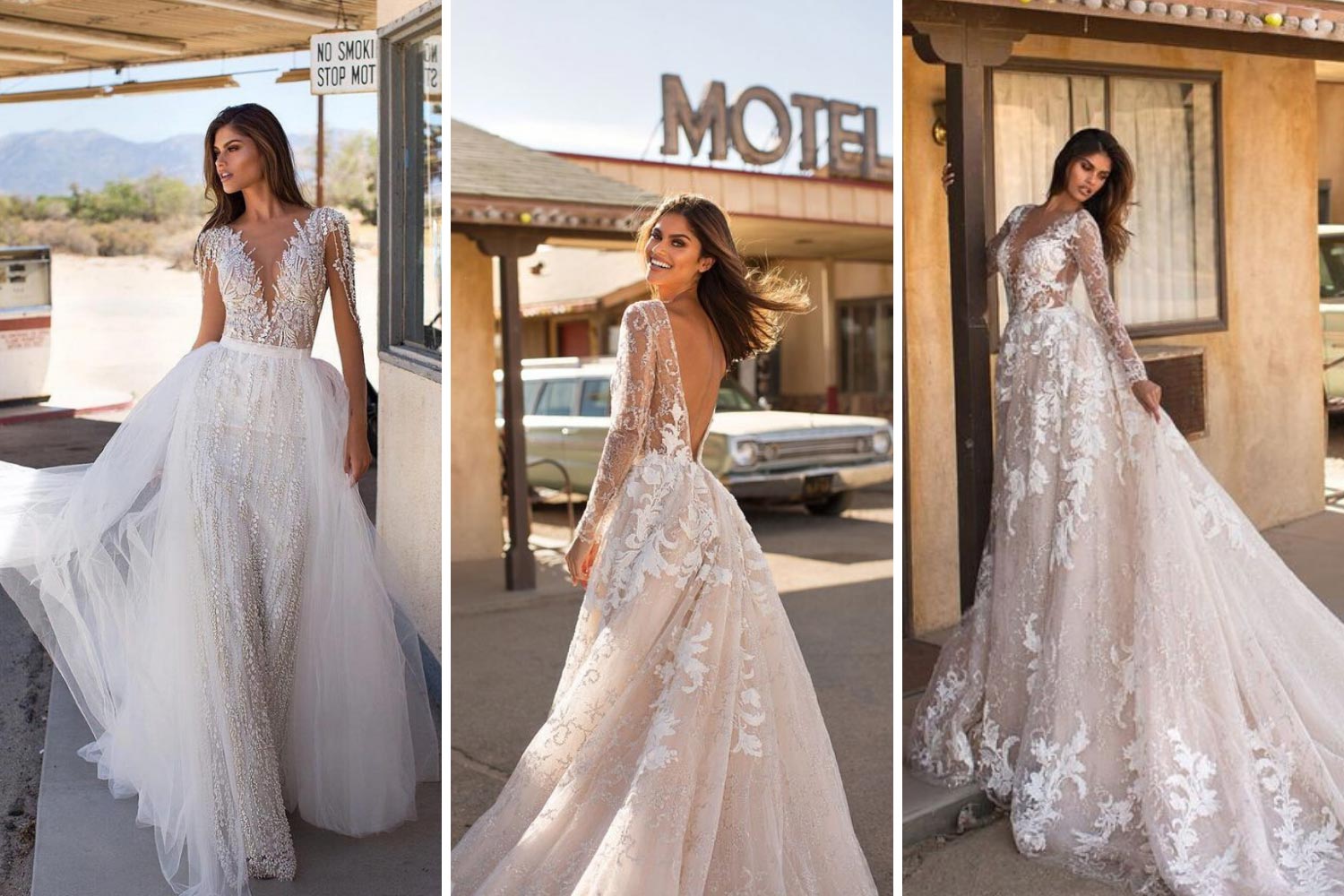 Классическое белое свадебное платье фото