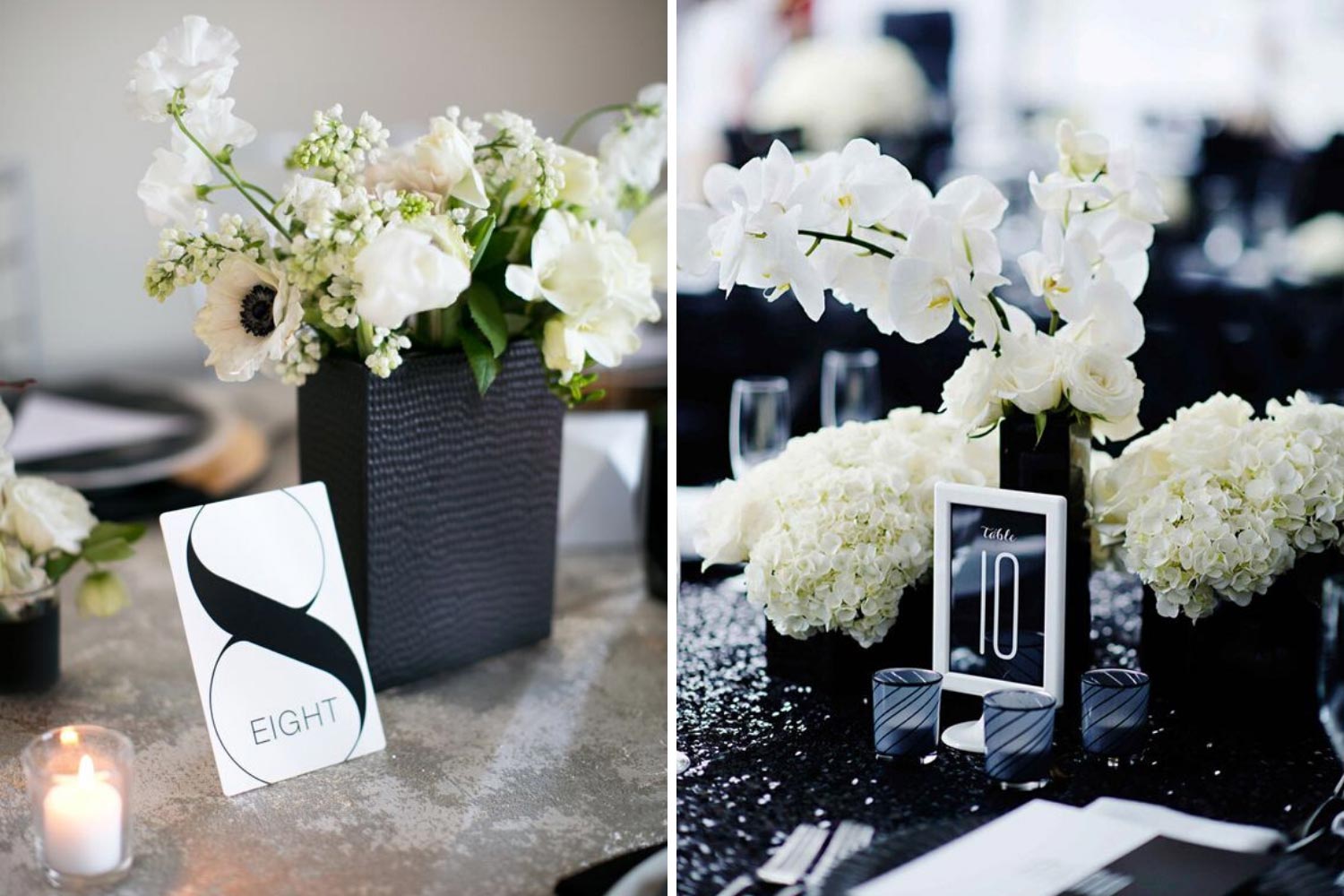 Номера на столы для классической европейской свадьбы: идеи