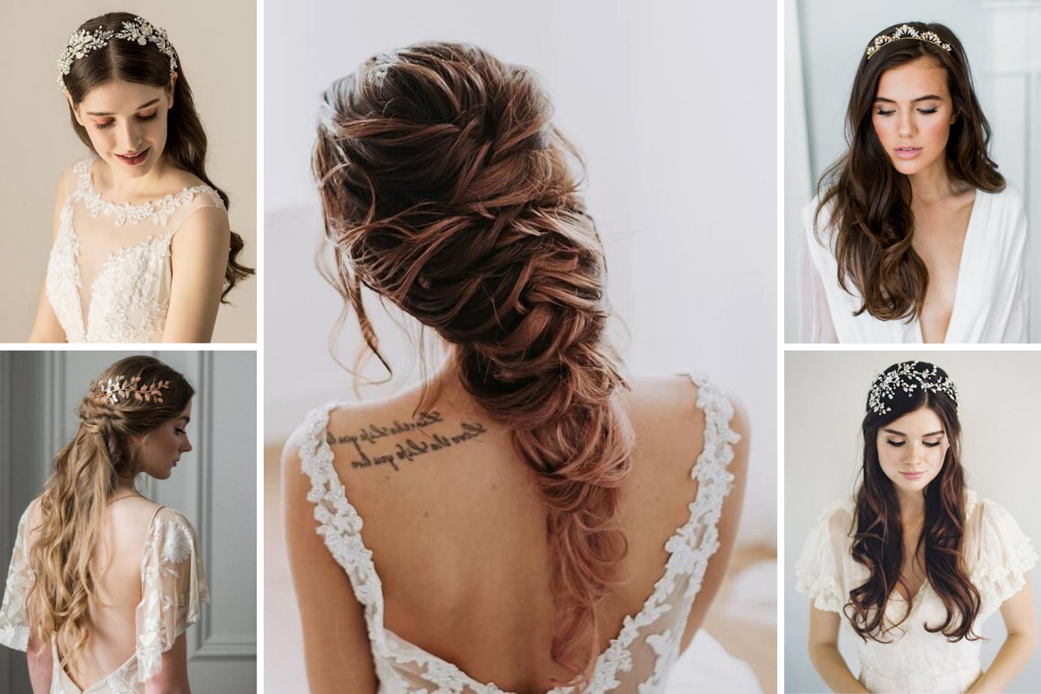 Гарна і проста весільна зачіска в еко стилі фото
