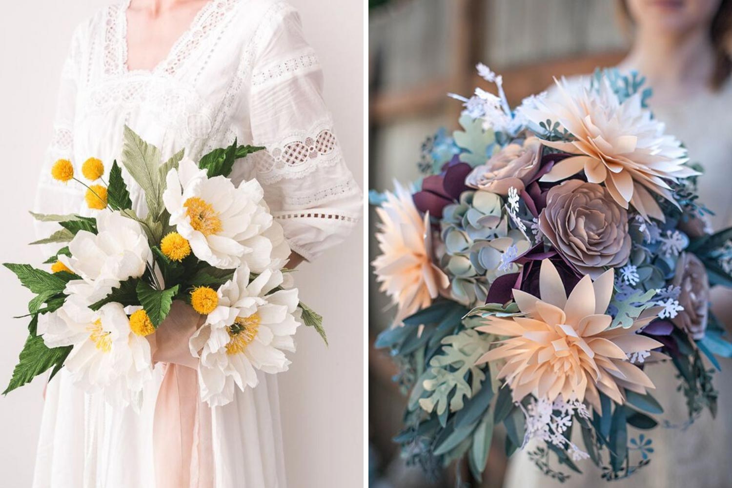 Весільний букет з паперу фото