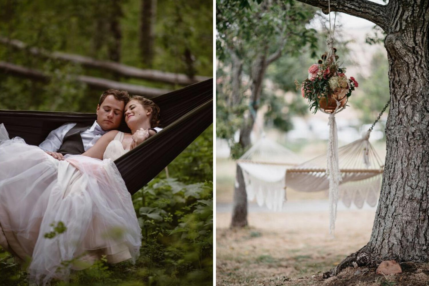 Гамаки: фото лаунж-зони весілля