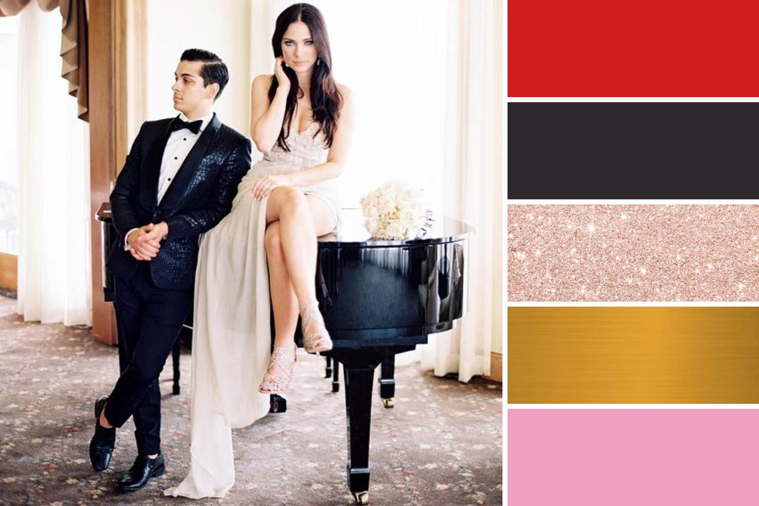 Цвета для гламурной свадьбы фото   