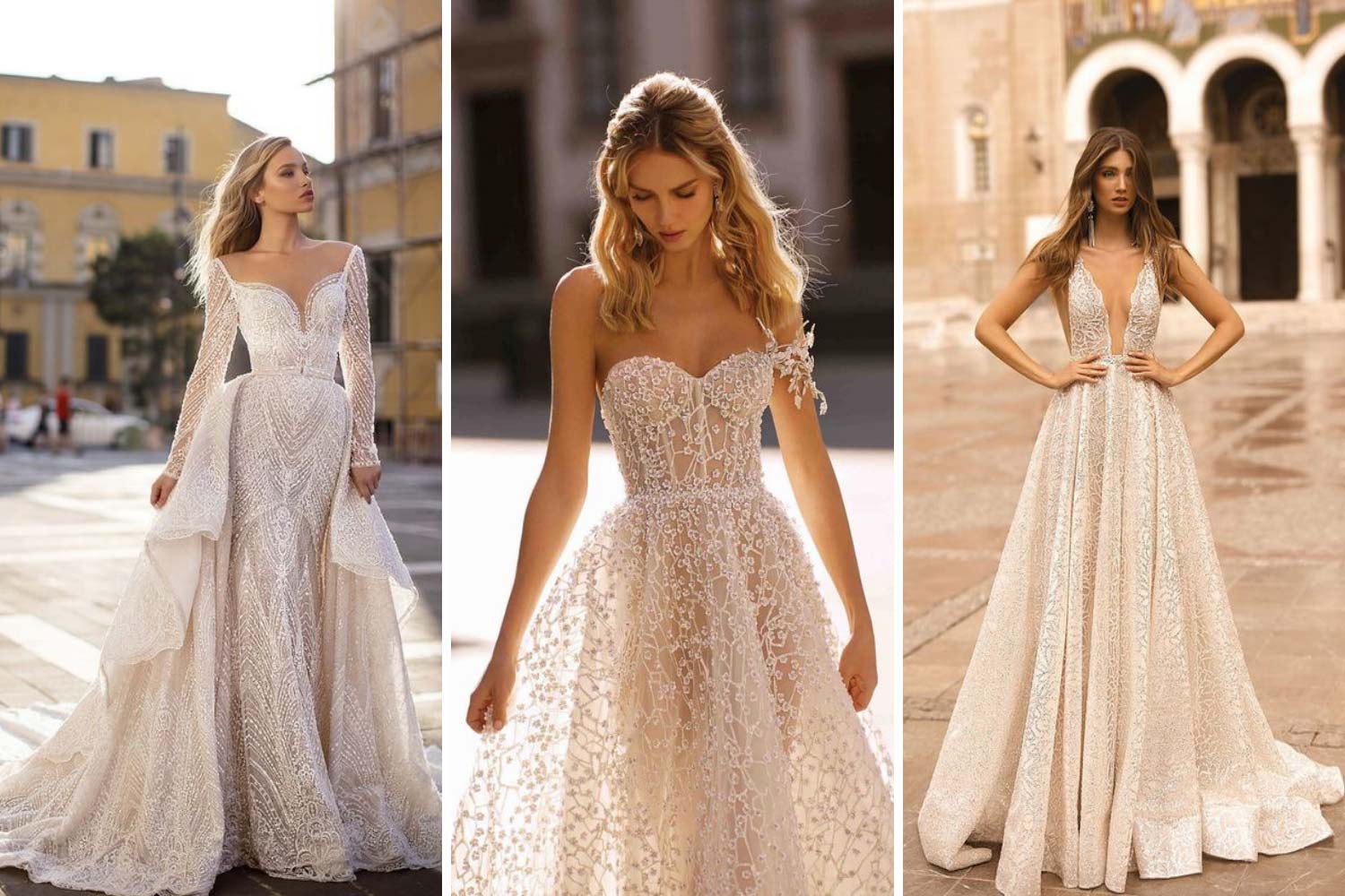 Платье невесты на свадьбу в стиле гламур 