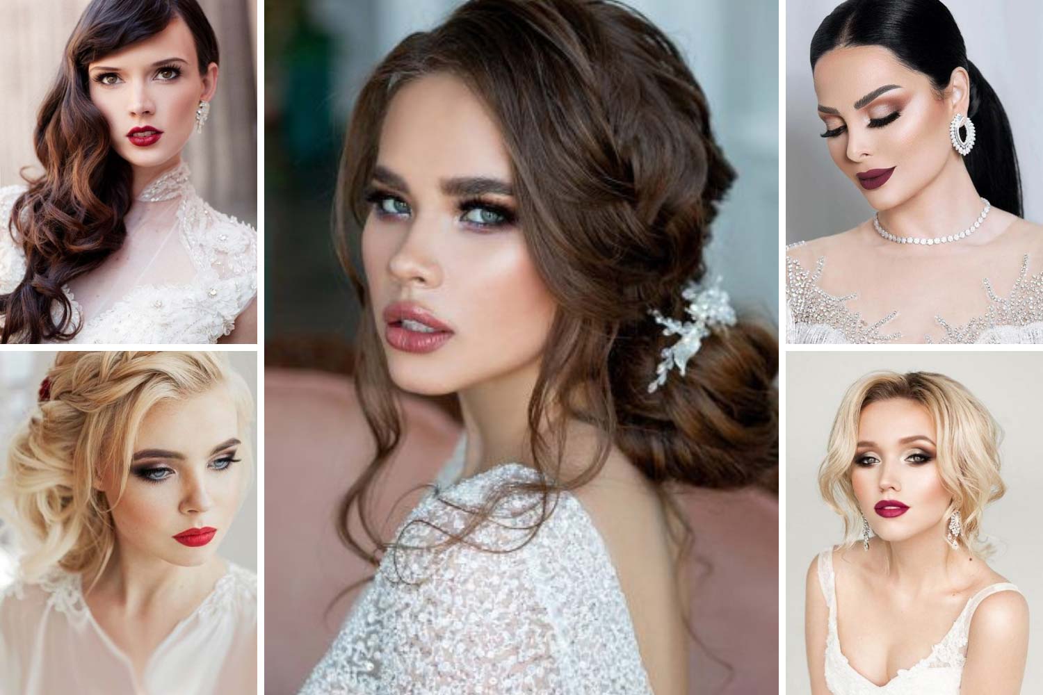 Гламурный макияж на свадьбу фото 