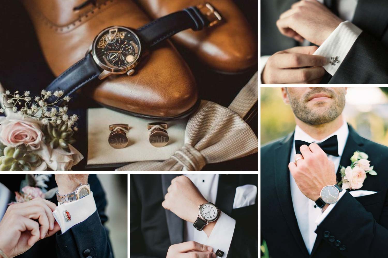 Аксессуары в образе жениха: запонки, часы фото 
