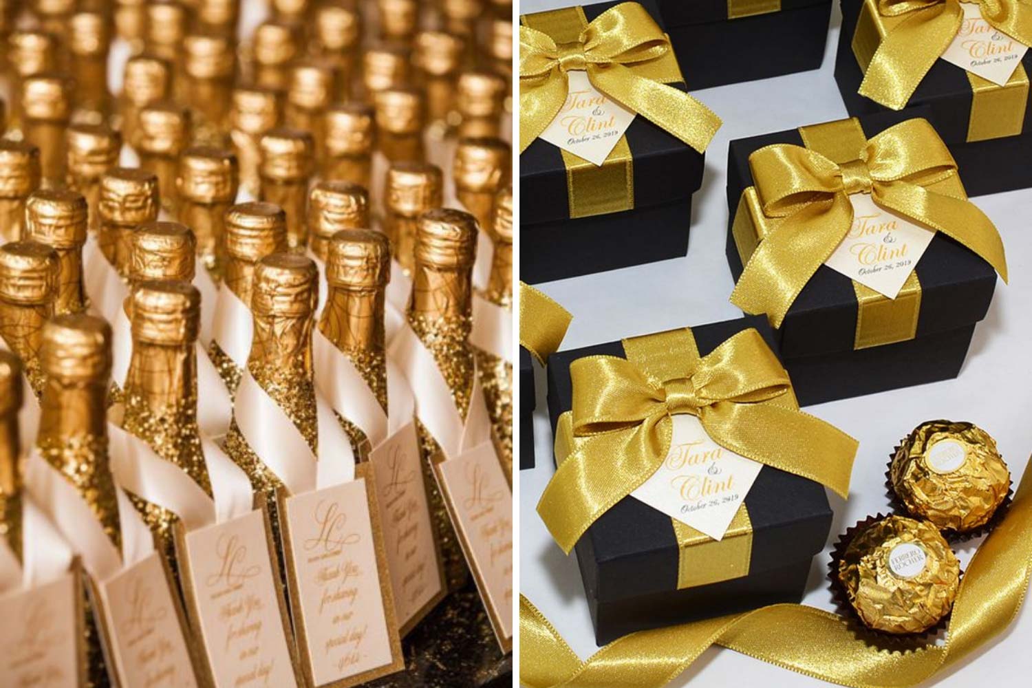 Подарки гостям: алкоголь, конфеты фото 