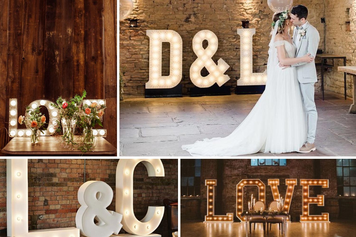 Об'ємні літери для оформлення весілля ідеї