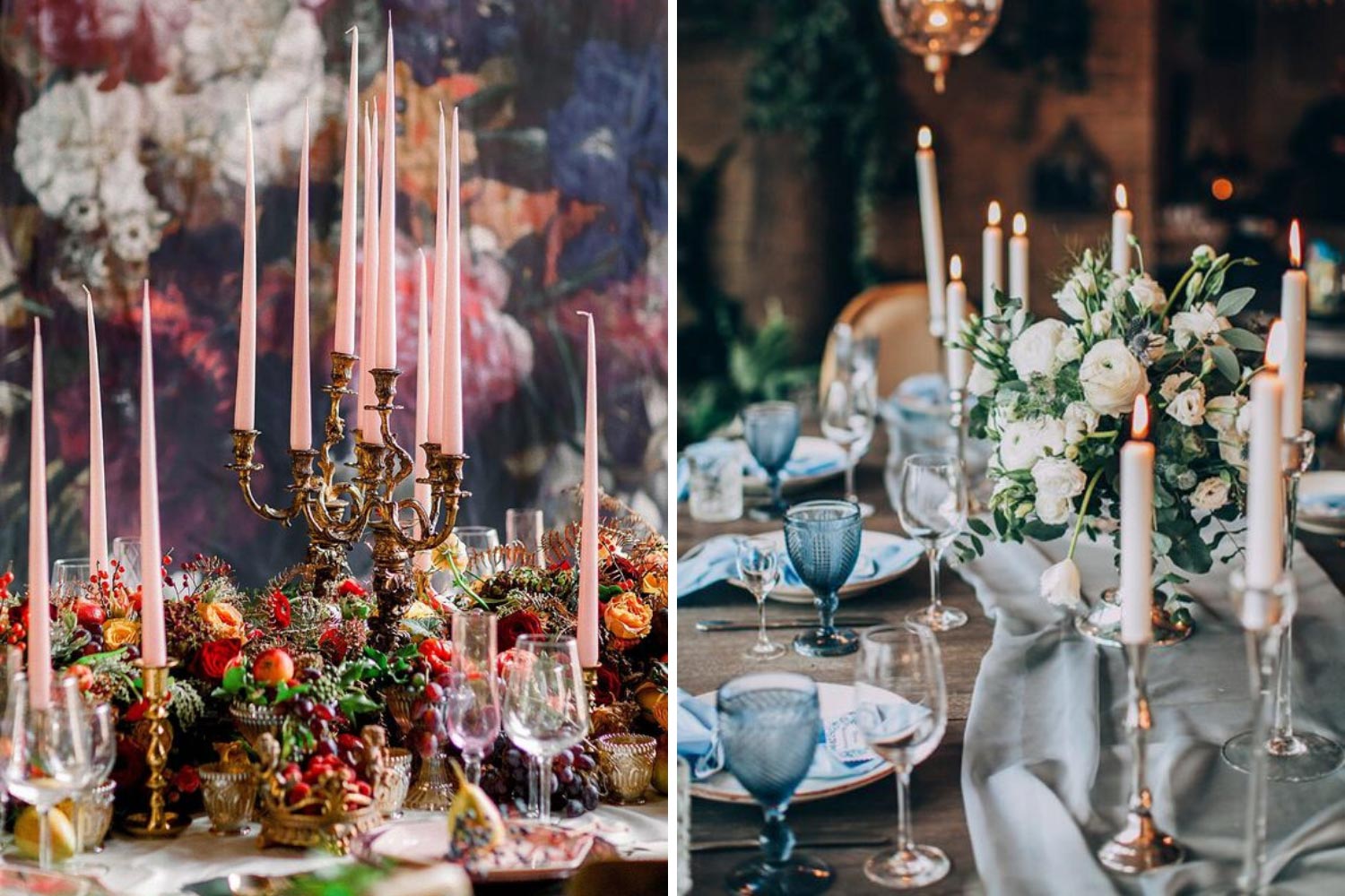 Оформлення столів свічками фото