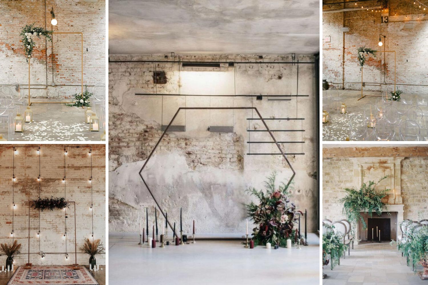 Весільна арка в стилі лофт фото