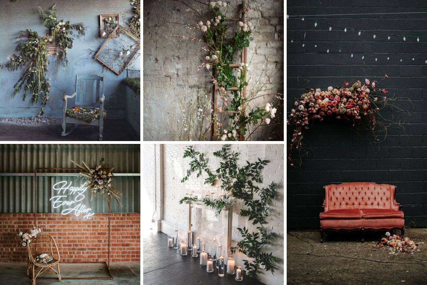 Фотозона на лофт весілля ідеї