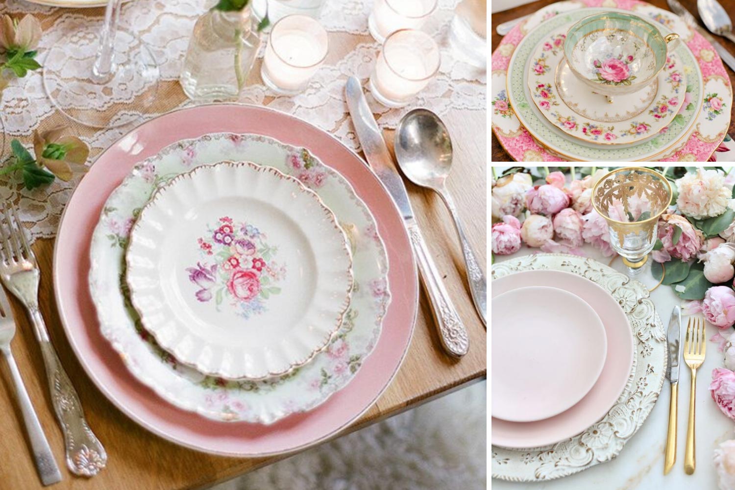 Праздничная посуда с цветочными принтами фото