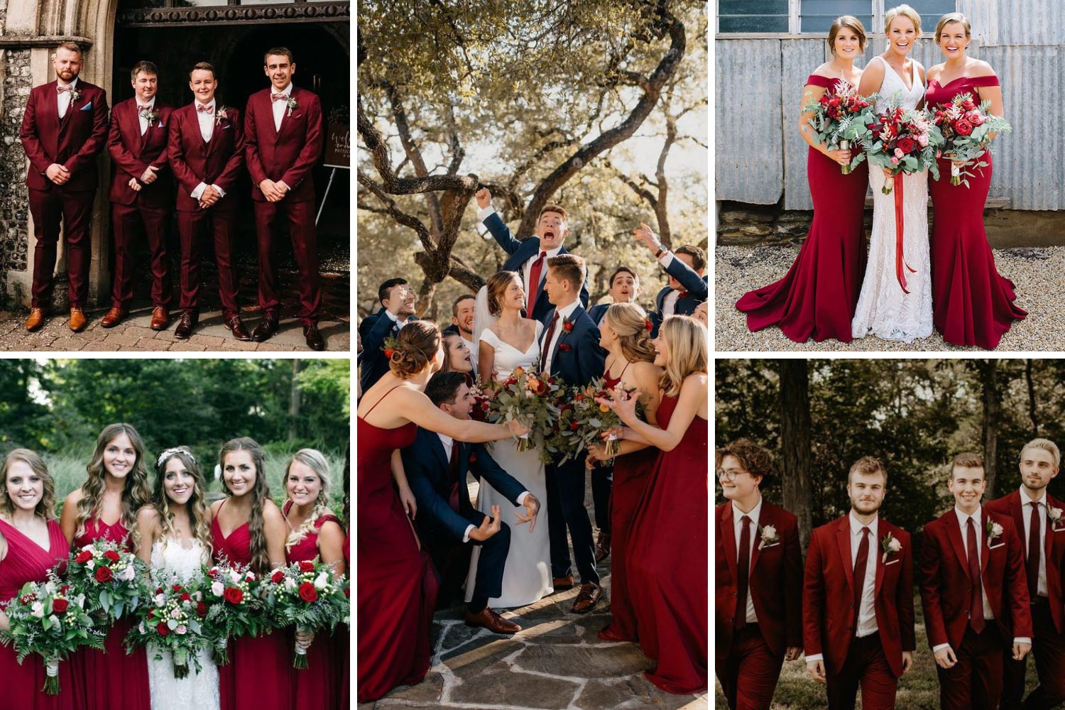 Сукні подружок нареченої, костюми друзів нареченого у стилі Viva Magenta ідеї