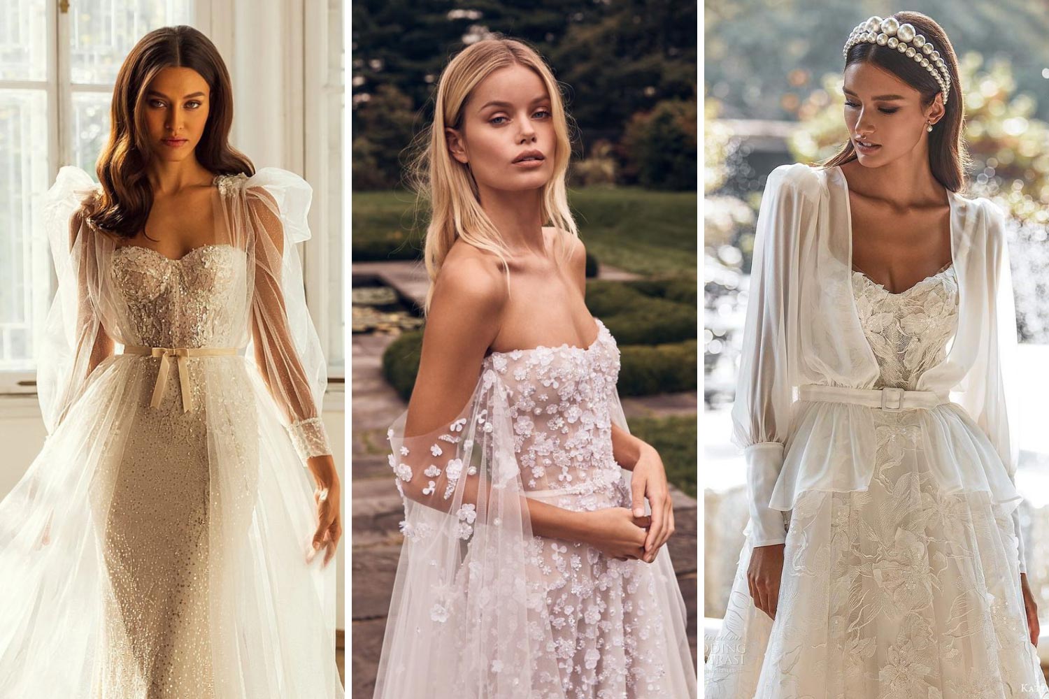 Весільні образи молодої з прозорої тканини ідеї