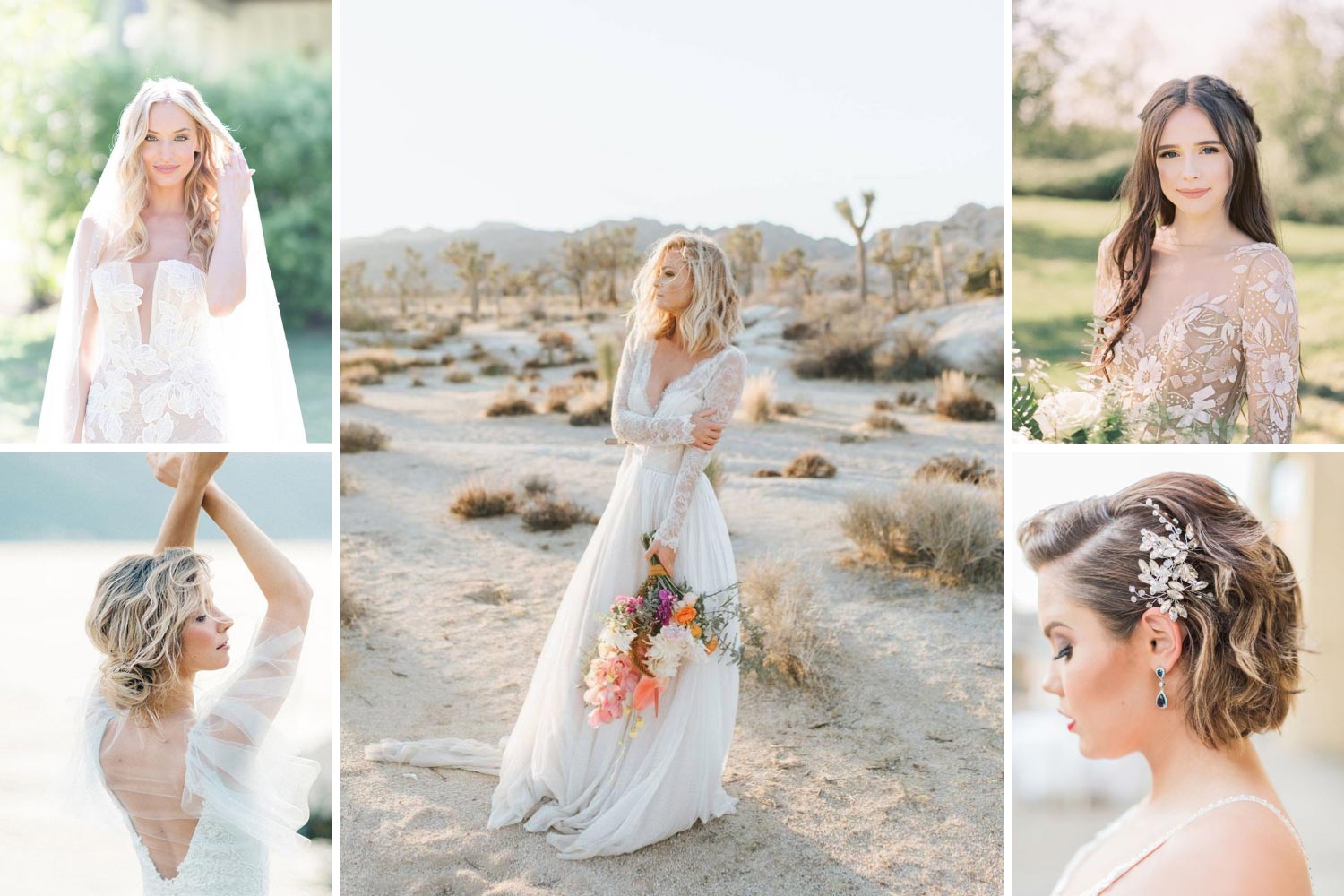 Простые свадебные прически - тренд 2023: идеи