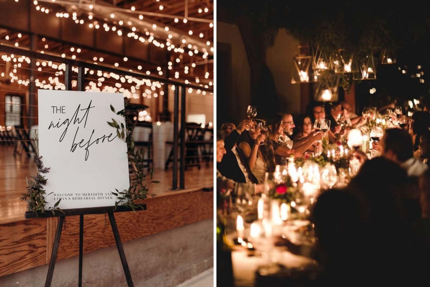 Ужин перед свадьбой, репетиция свадьбы идеи