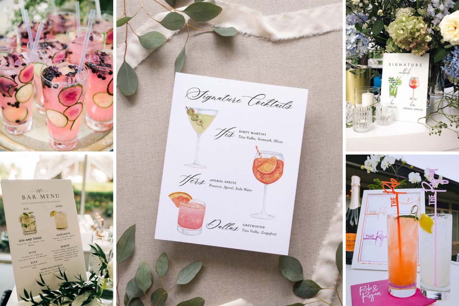 Коктейли от жениха и невесты, авторские коктейли фото