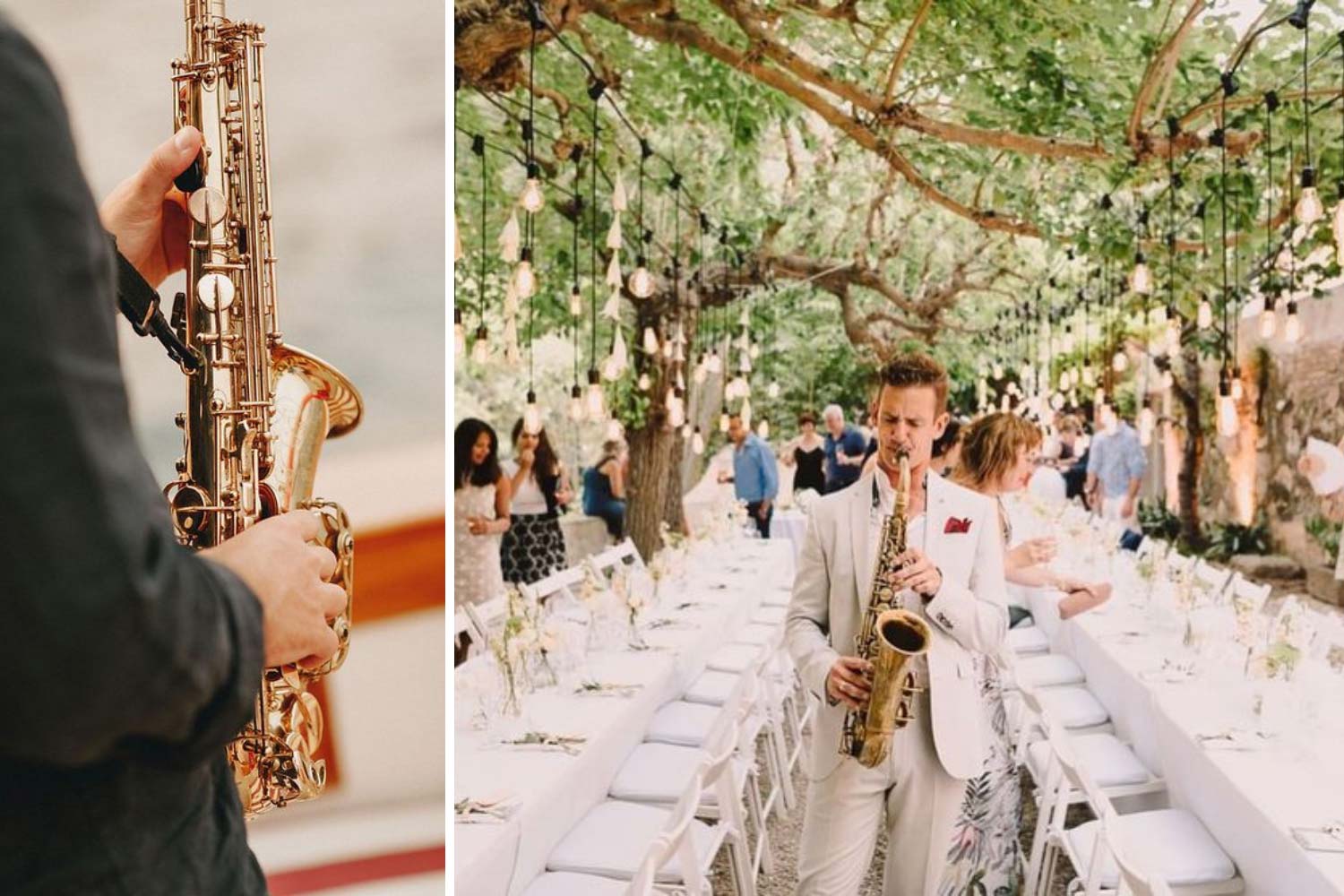 Саксофонист на свадьбе, живая музыка фото