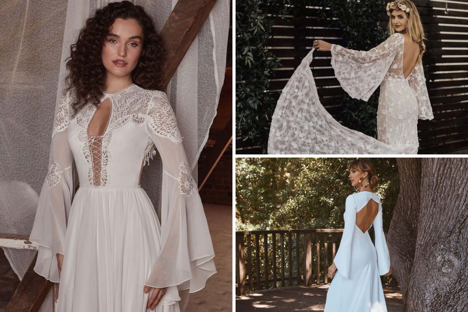 Платье невесты с рукавом-колоколом идеи
