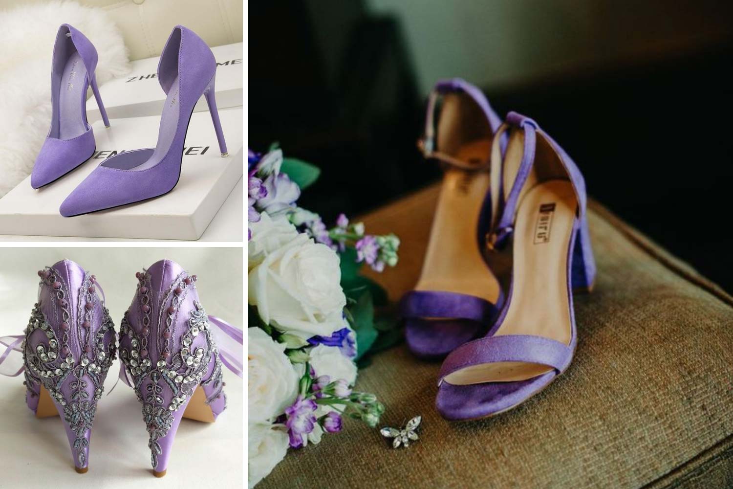 Босоножки, туфли невесты цвета Very Peri фото